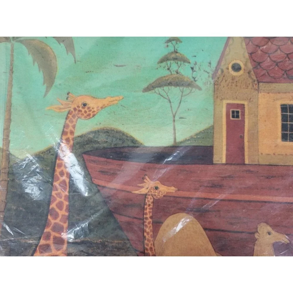 NIP Toland Art Yard Garden Flag Noah & Friends 630 Noahs Ark Warren Kimble 24x36
